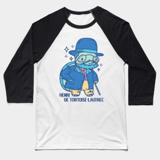 Henri De Tortoise Lautrec Funny Animal Artist pun Baseball T-Shirt